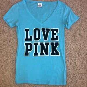 PINK Victoria’s Secret blue t-shirt-S